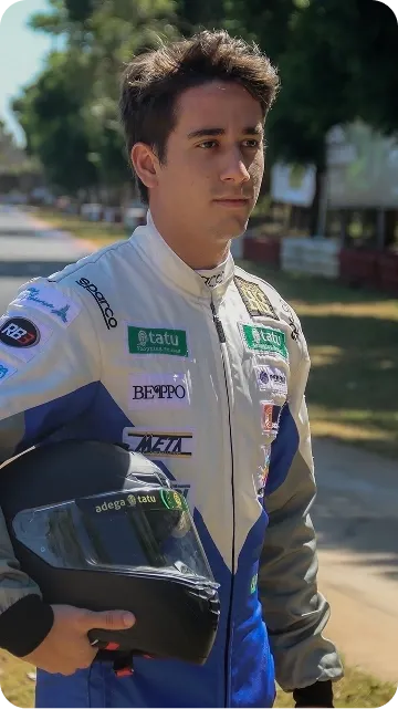 Pedro com roupa de corrida da G2